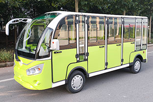 11座封闭电动观光车 型号：HLD-GD11AM